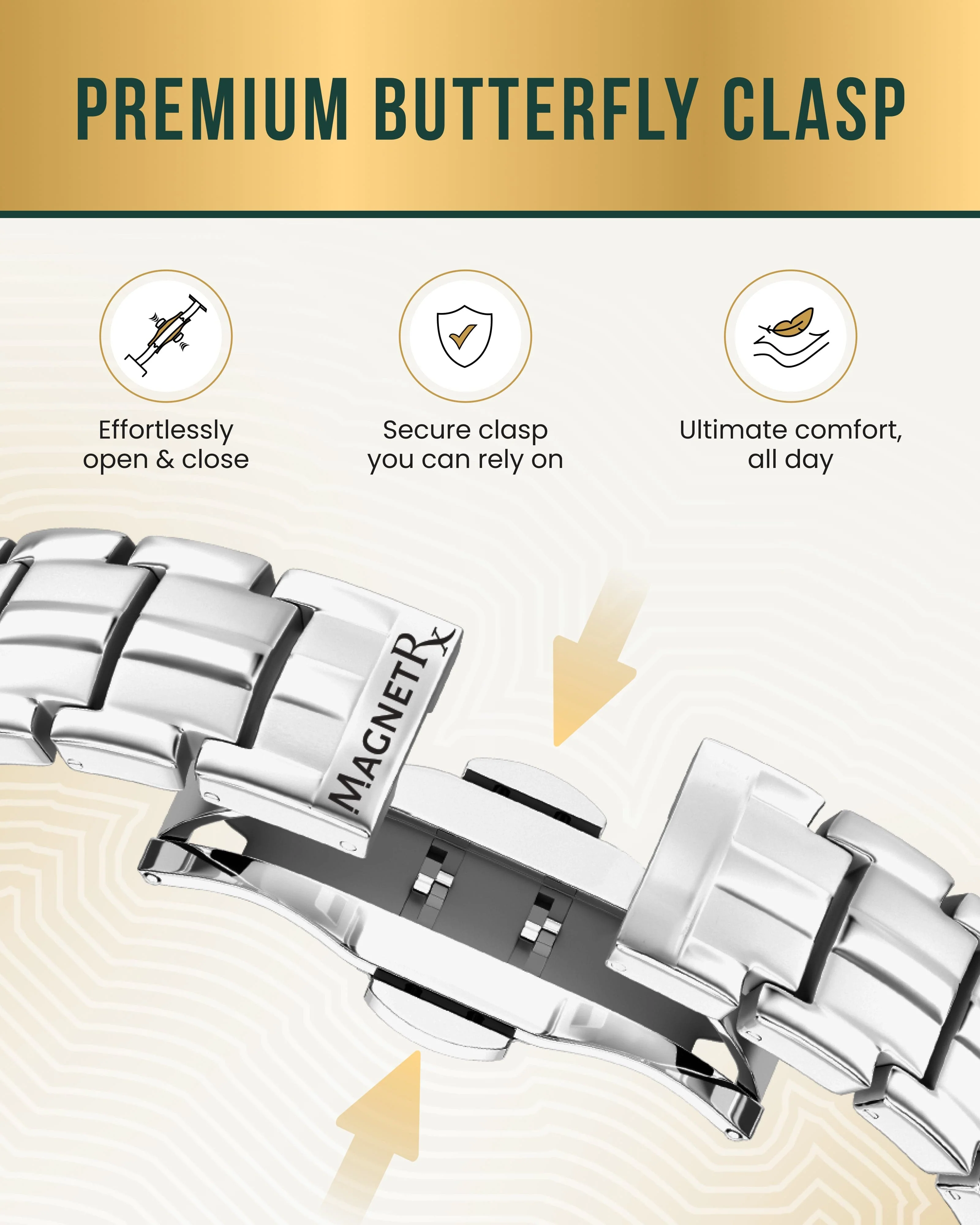 EllipseMAX Magnetic Bracelet for Men (Silver) - Image 4