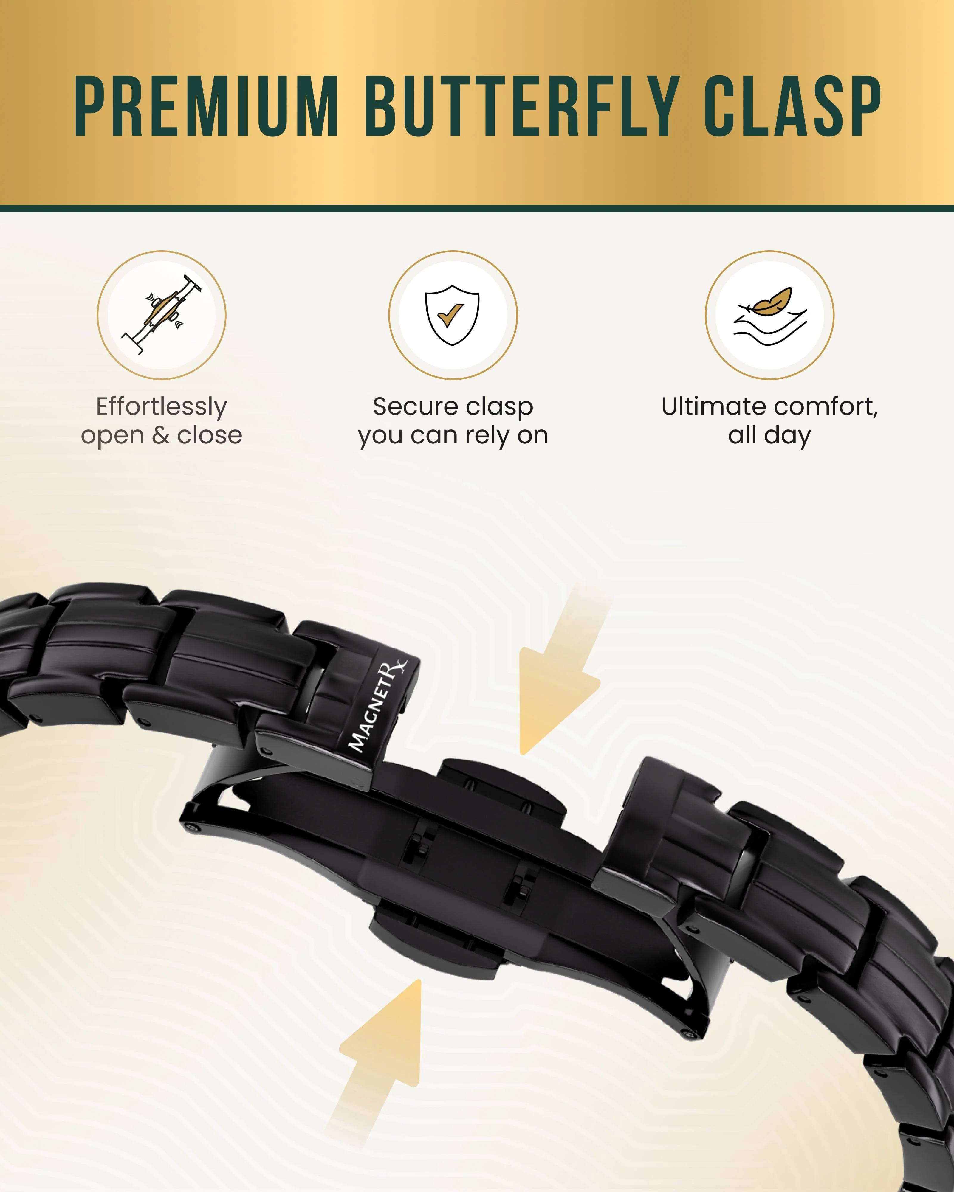 EllipseMAX Magnetic Bracelet for Women (Black) - Image 4