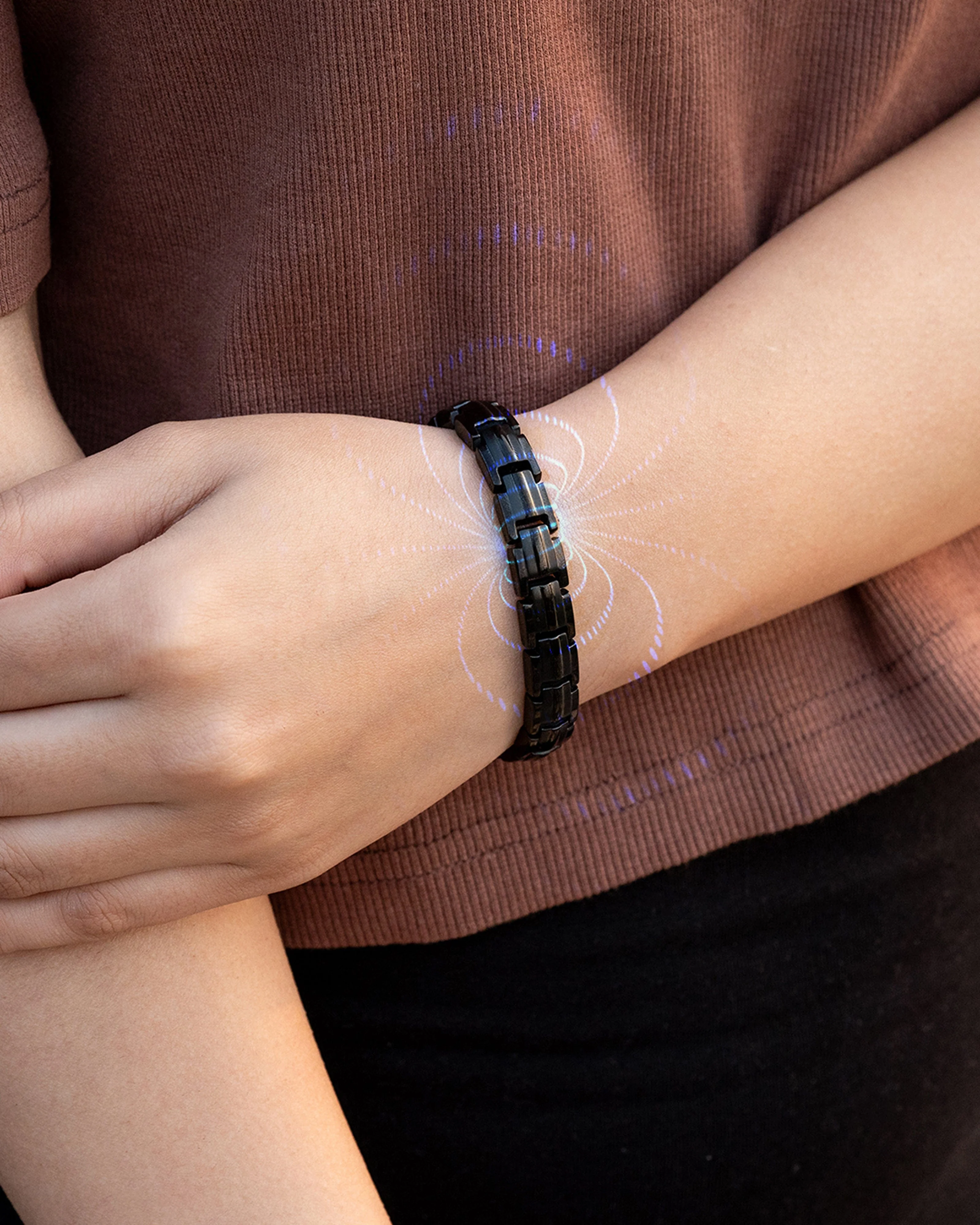 EllipseMAX Magnetic Bracelet for Women (Black) - Image 8