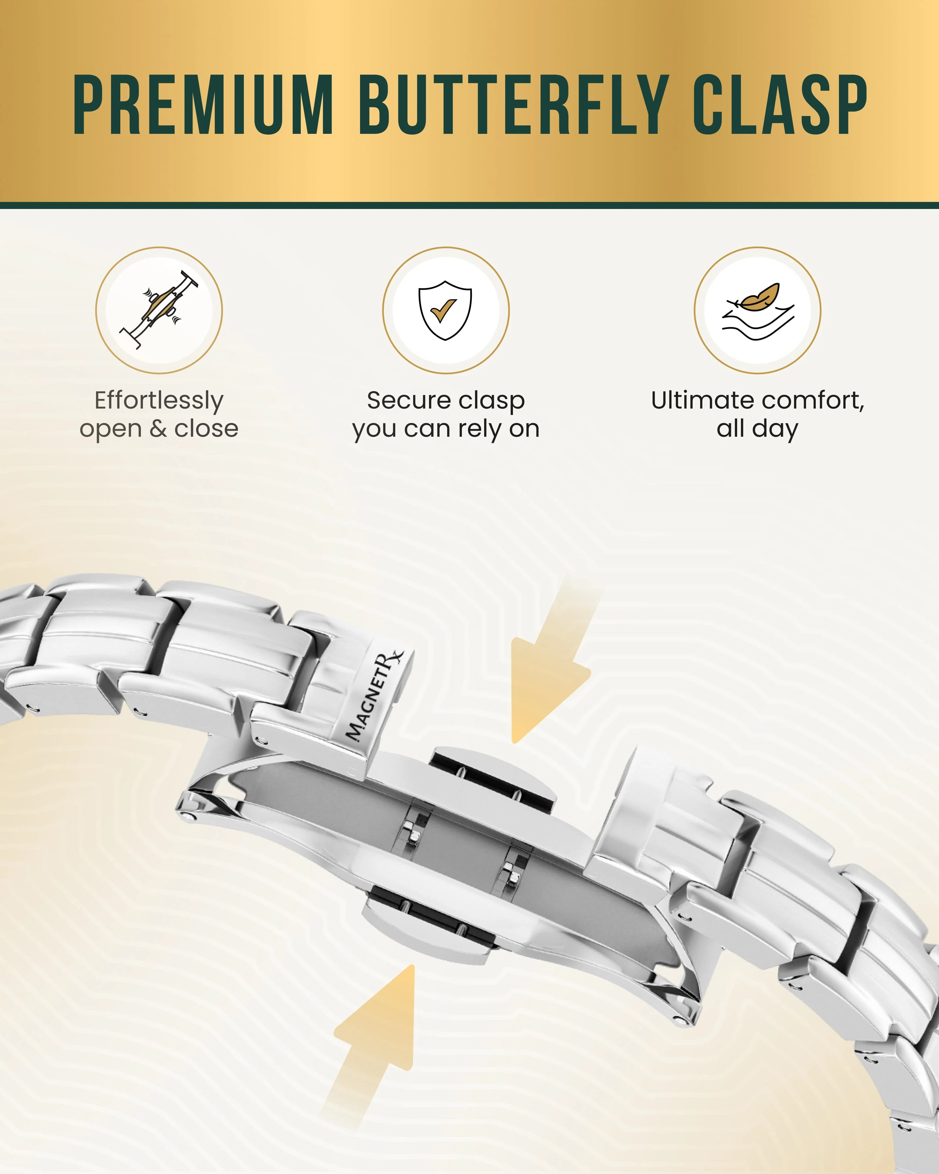 EllipseMAX Magnetic Bracelet for Women (Silver) - Image 4