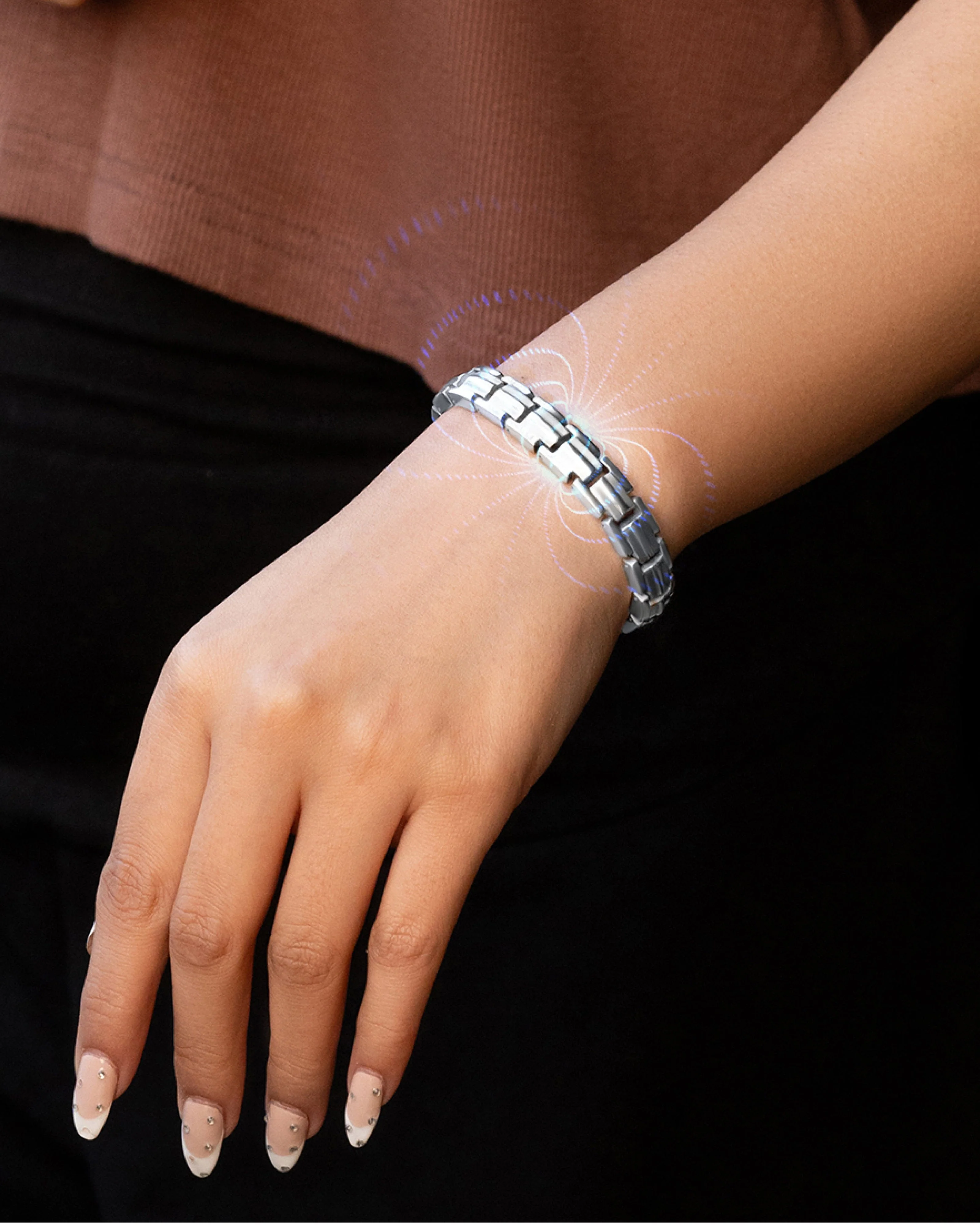 EllipseMAX Magnetic Bracelet for Women (Silver) - Image 8