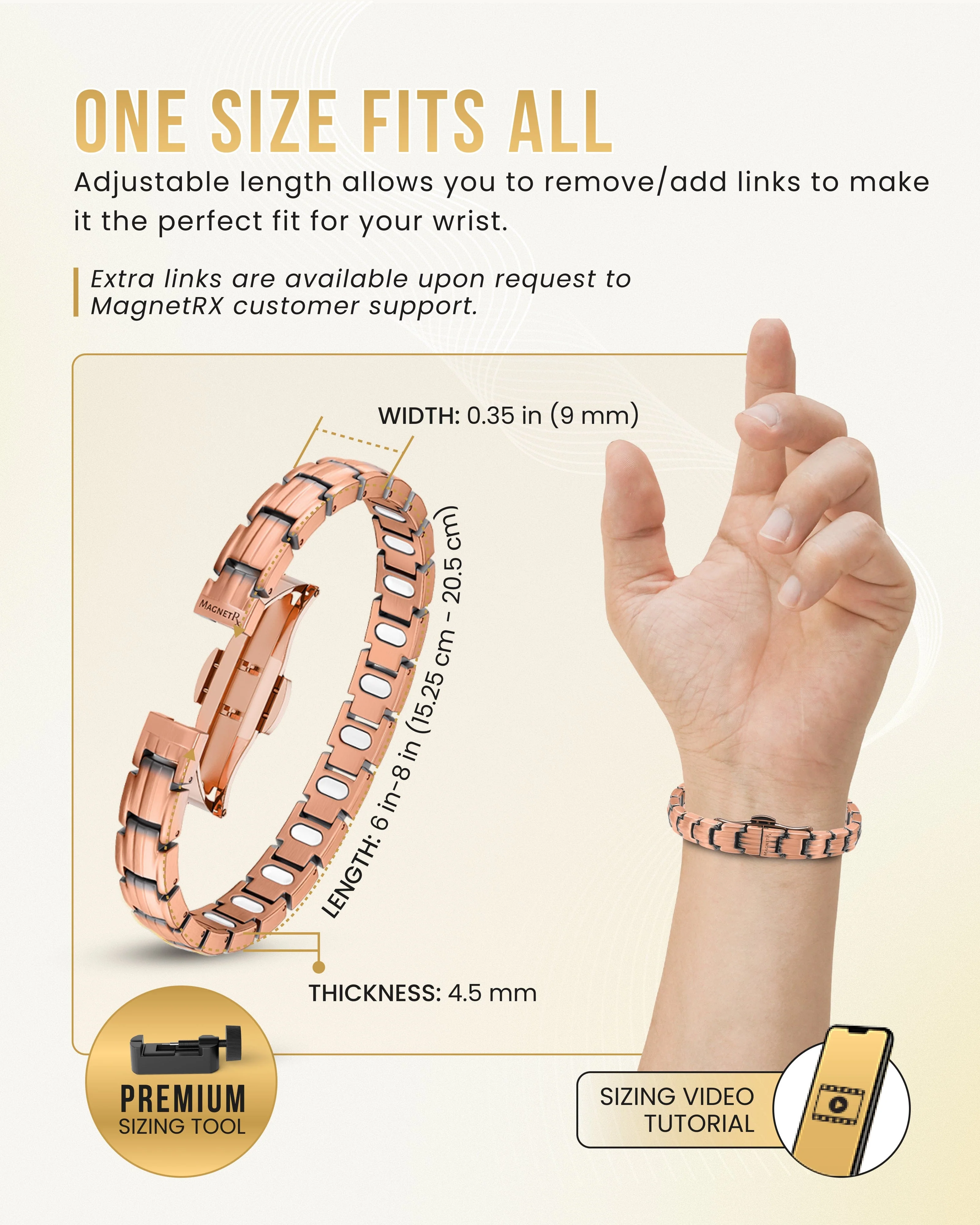 EllipseMAX Magnetic Copper Bracelet for Women - Image 6