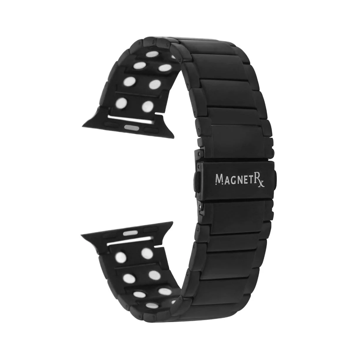 Magnetic Therapy Apple Watch Band Black Stainless Steel - Image 9