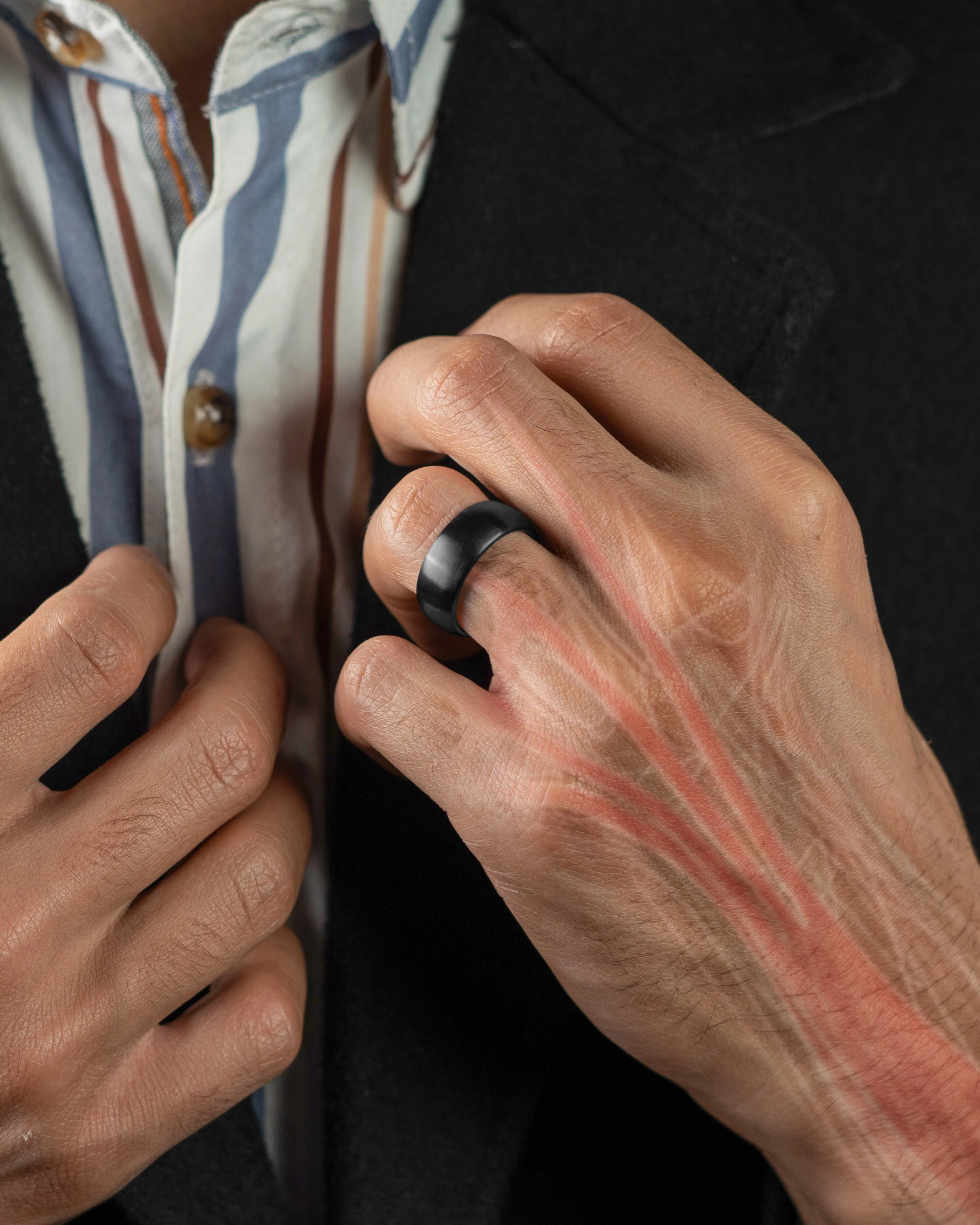 Magnetic Therapy Ring (Brushed Black) - Image 2