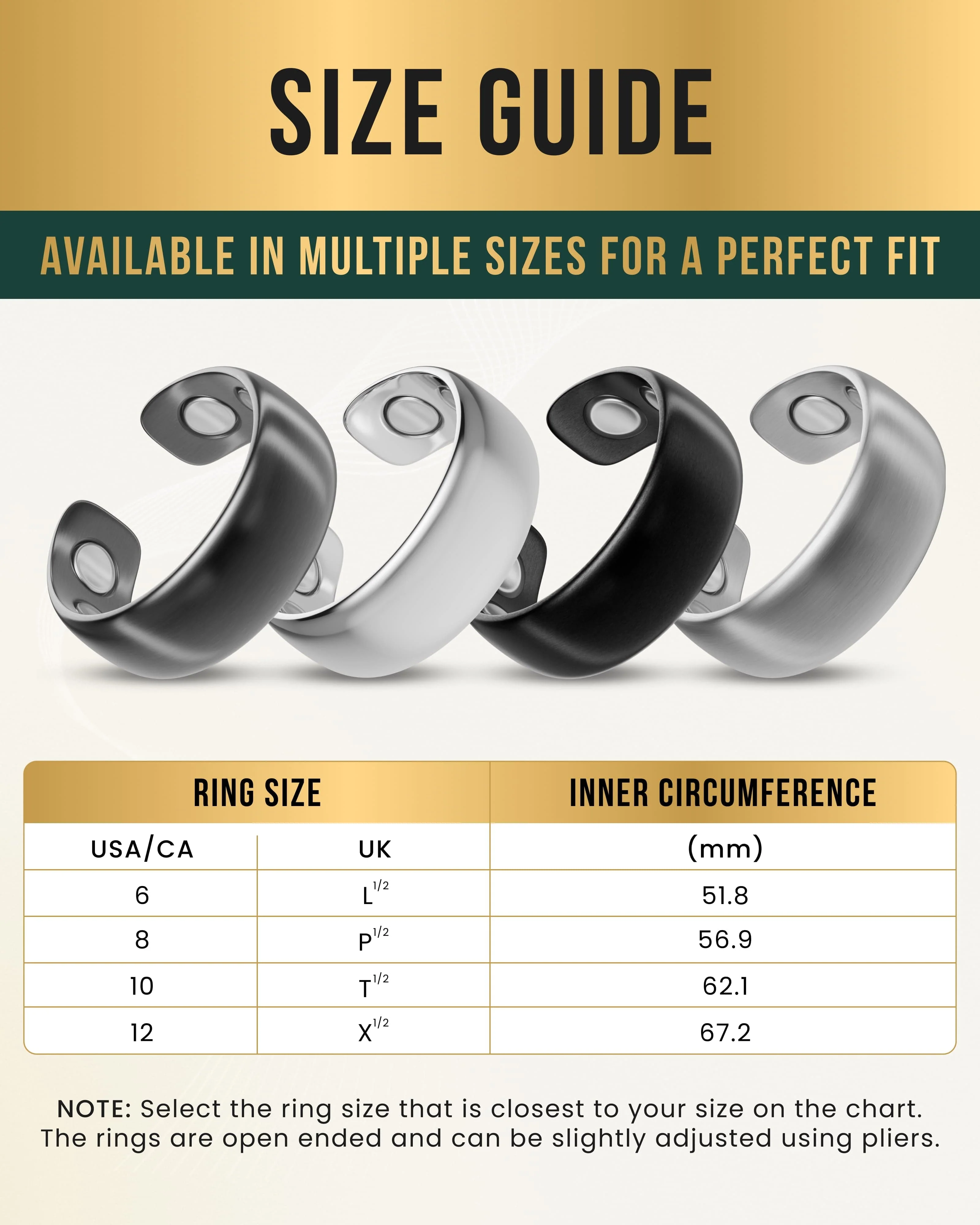 Magnetic Therapy Ring (Polished Silver) - Image 5