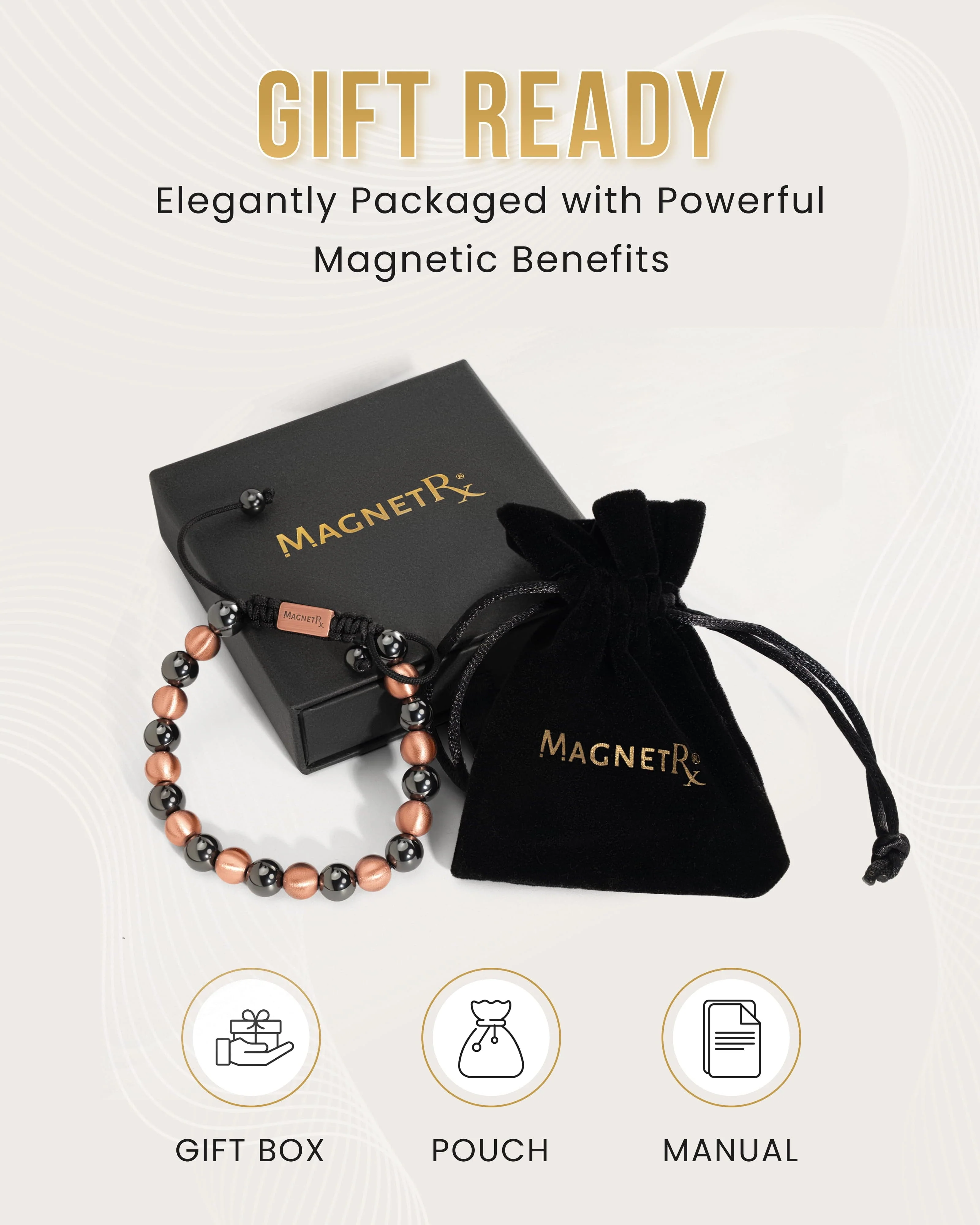 MAX Strength Magnetic Hematite & Copper Bracelet (Single Row) - Image 6