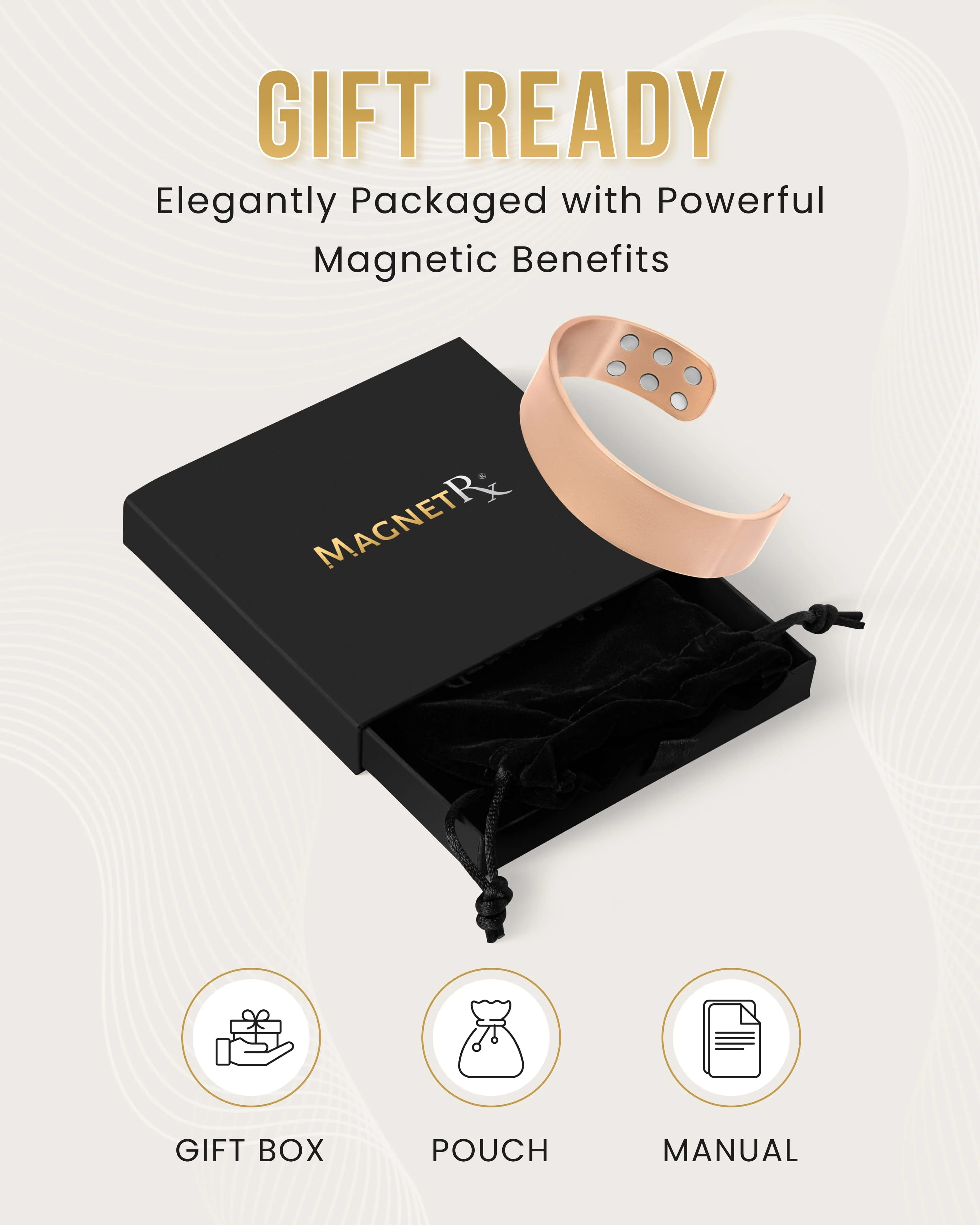 Mega Strength Magnetic Therapy Bracelet Wide Copper Cuff - Image 8