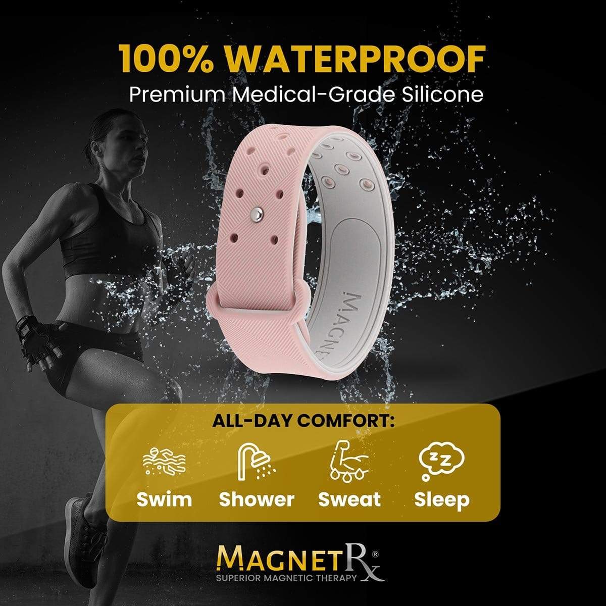 Ultra Strength Sports Magnetic Bracelet (Rose) - Image 4