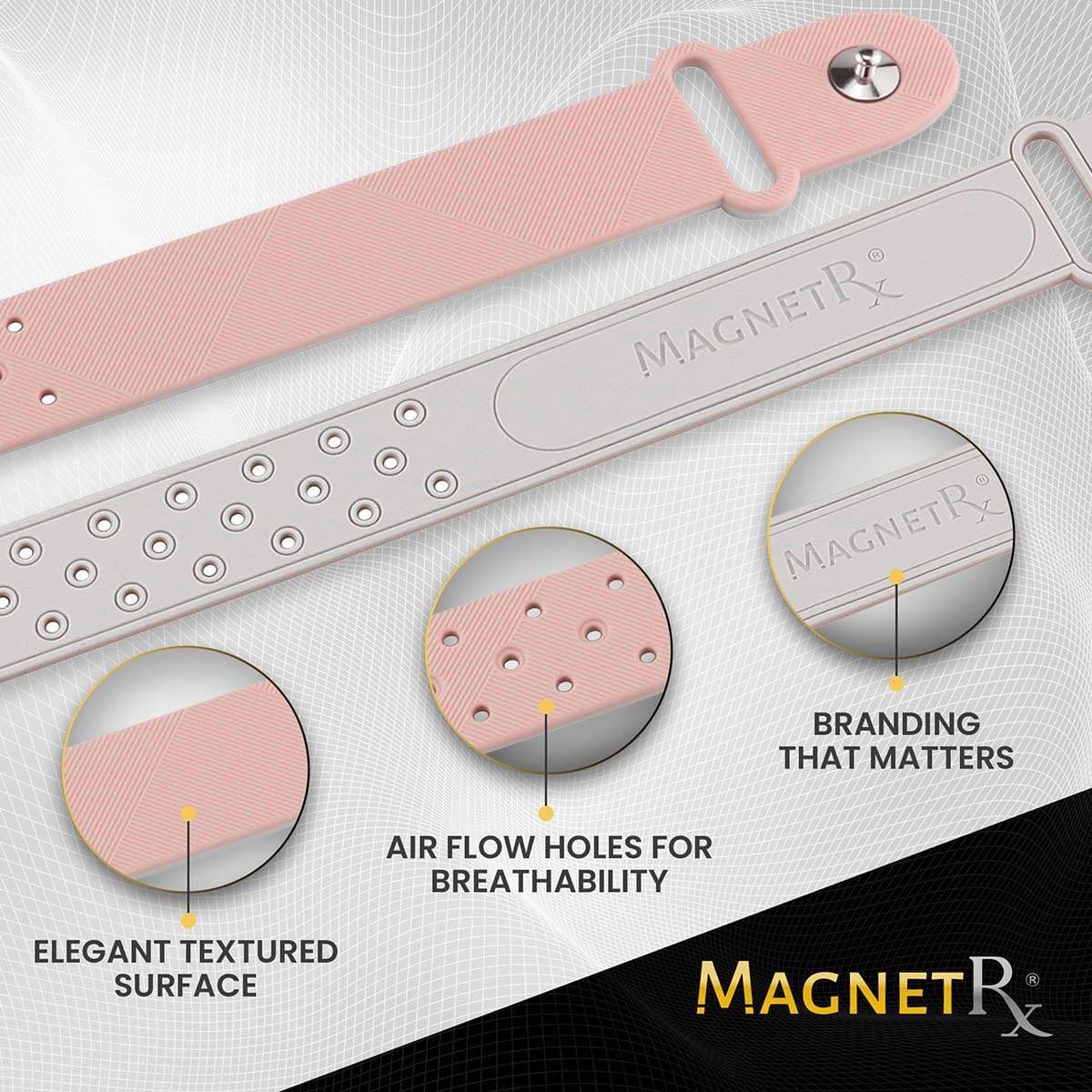 Ultra Strength Sports Magnetic Bracelet (Rose) - Image 6