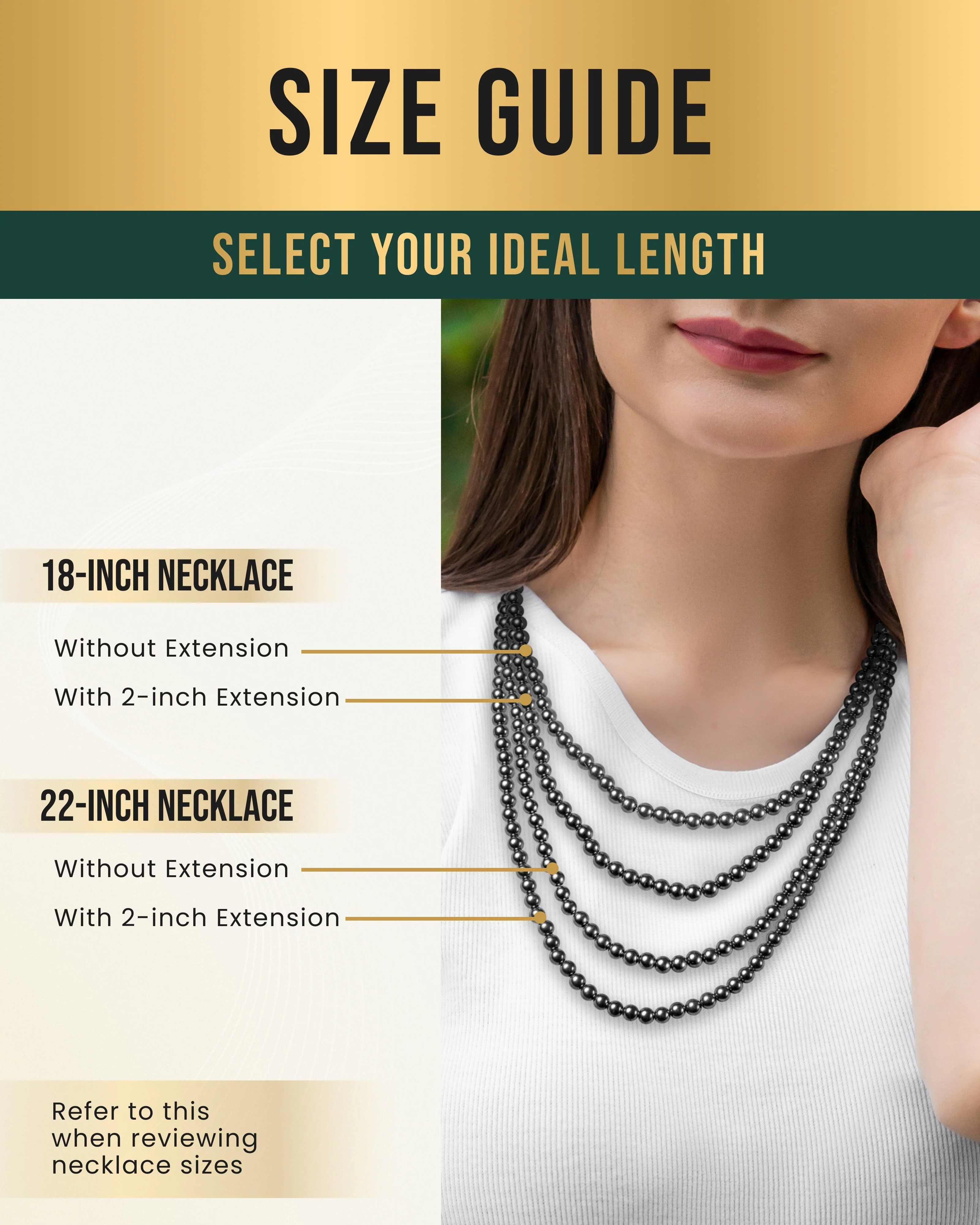 Magnetic Hematite Necklace (6mm Round Beads) - Image 6