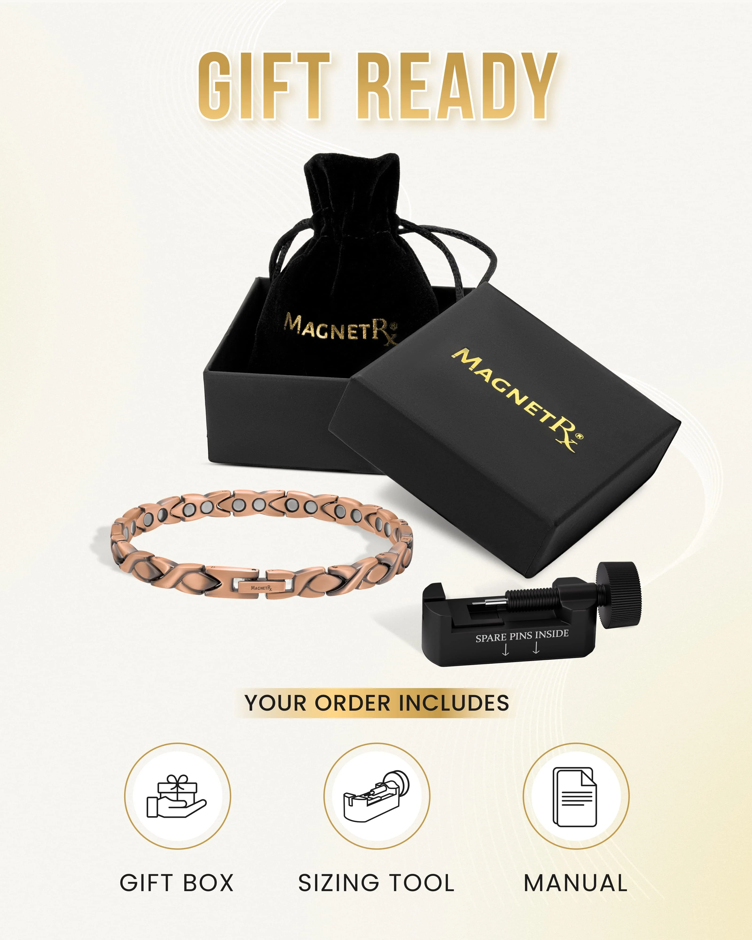 Women’s Ultra Strength Pure Copper Magnetic Therapy Bracelet (XO) - Image 6